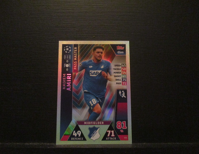 Nadiem Amiri - UEFA Champions League Match Attax 2018/19 Original Trading Card #121