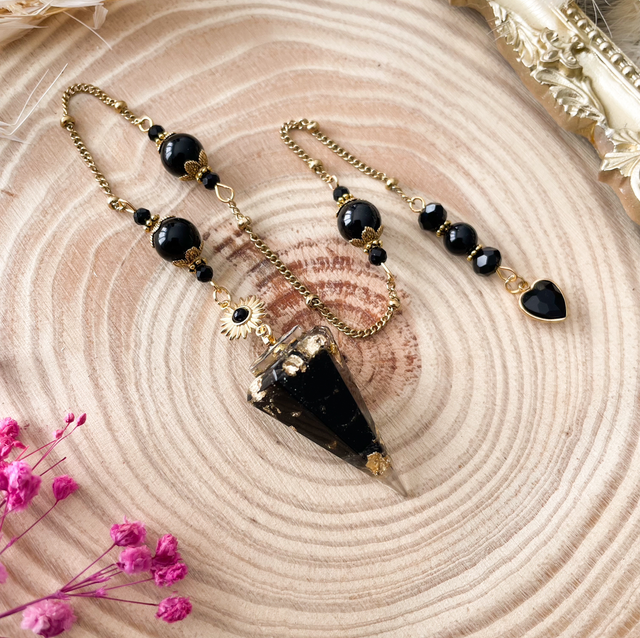 Pendule divinatoire en tourmaline