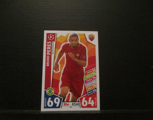 Bruno Peres - UEFA Champions League Match Attax 2017/18 Original Trading Card #385