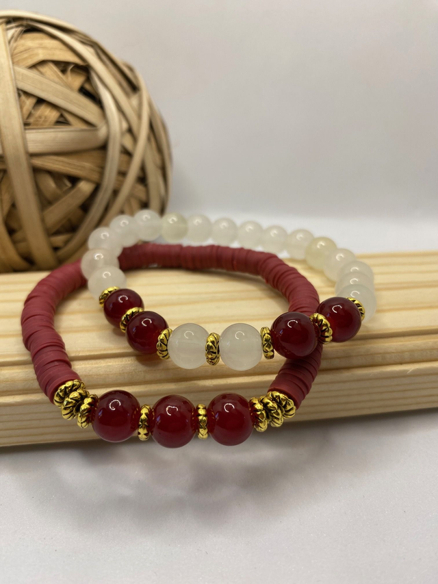 Duo Bordeaux et Blanc 