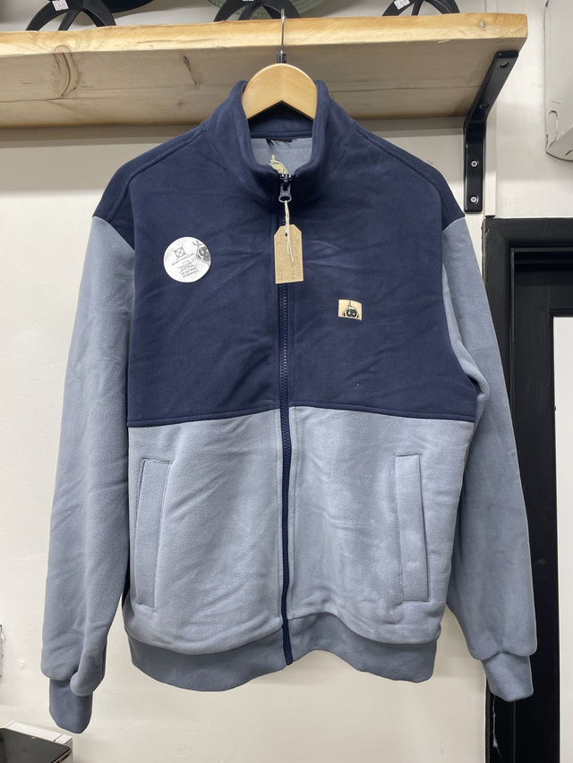 POLAR FLEECE HALFAWRAP JACKET Blue 