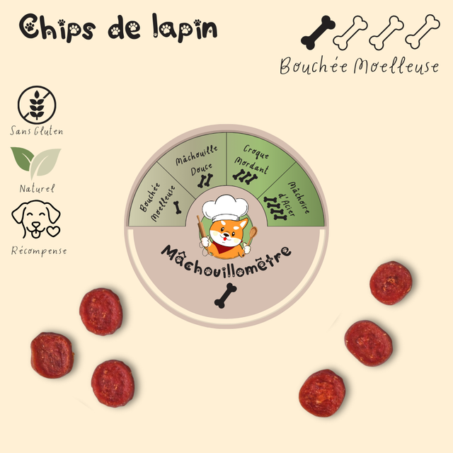 Chips moelleuse de lapin - 100g