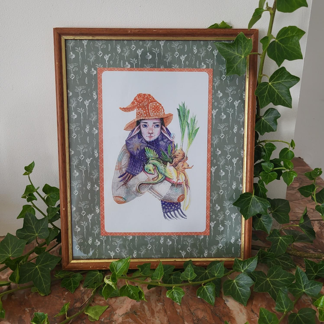 Grand cadre &quot;Retour du marché enchanté&quot;