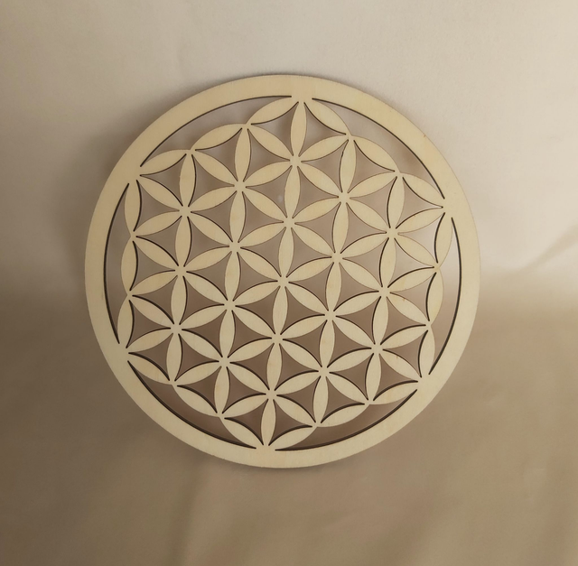 Fleur de vie en bois 14 cm 