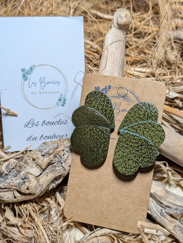 Boucles d'oreilles Oxa kaki ox012