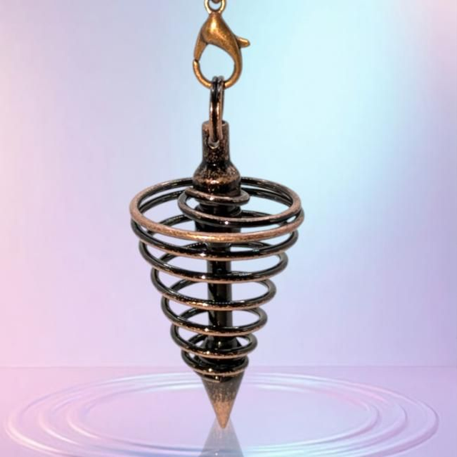 Pendule spirale "Bronze"