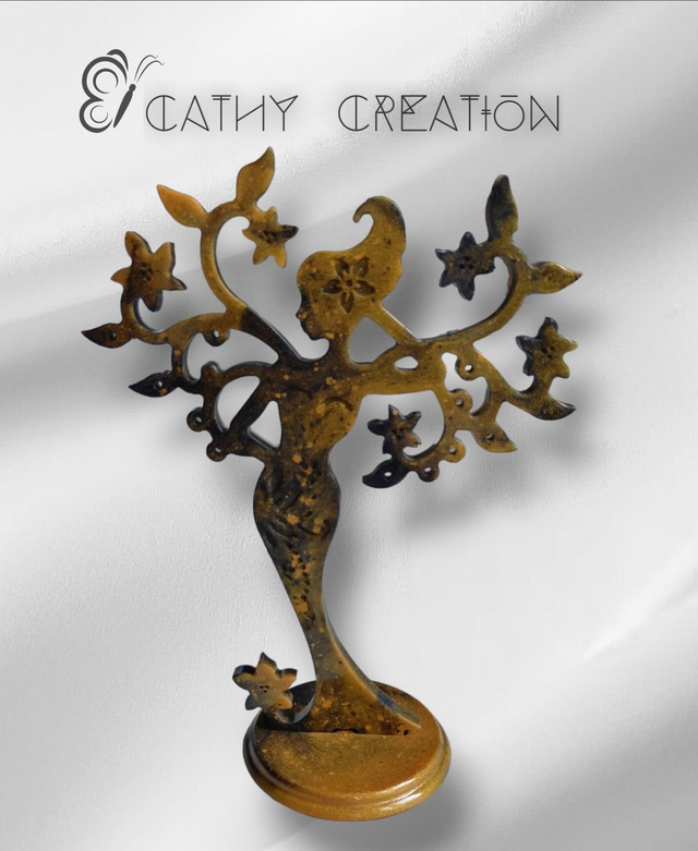 Support Bijoux noir et doré 