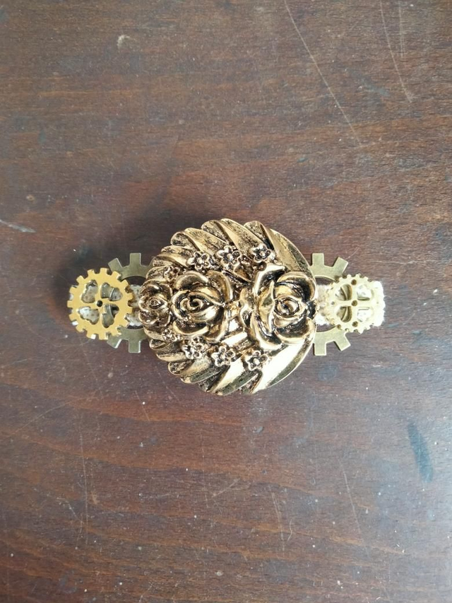 Barrette nature steampunk 