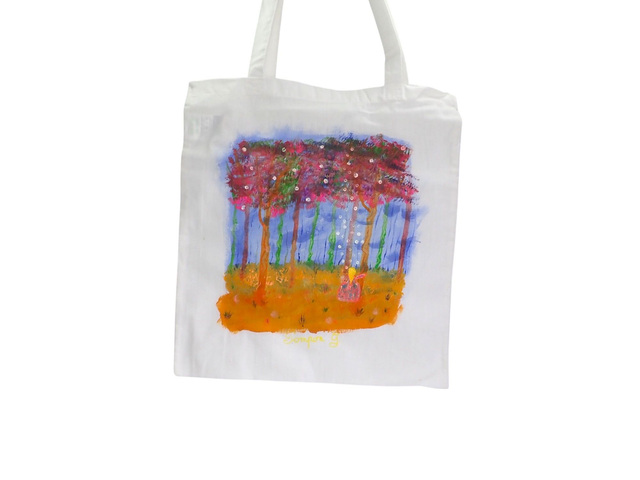 Sac cabas peint à la main