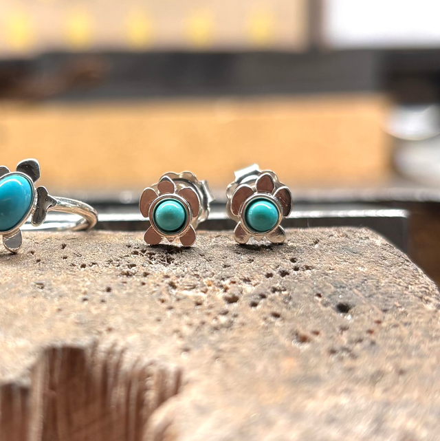 BO Tortue Turquoise clous