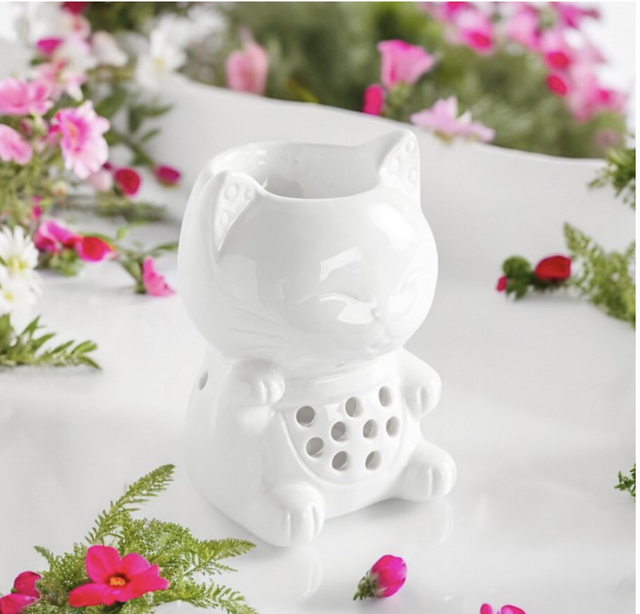 Brûle parfum Série Céramy – Tommy – Bougeoir en Céramique Laquée – Diffusion Cires Parfumées, Huiles Essentielles – Idée Cadeau Déco