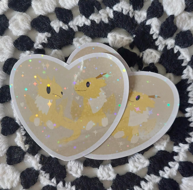 Sticker couple dragons 