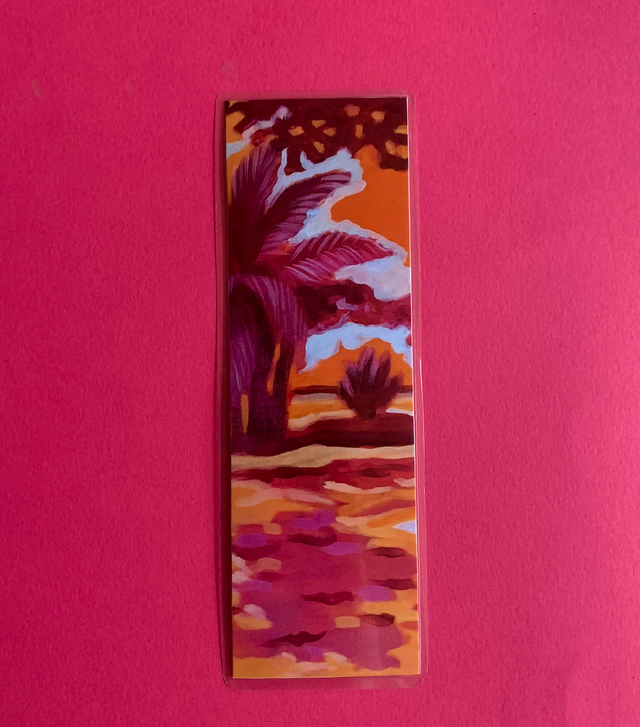 Marque page imprimé et plastifié - tirage d&#039;oeuvre &quot;Après la pluie, n°6&quot;