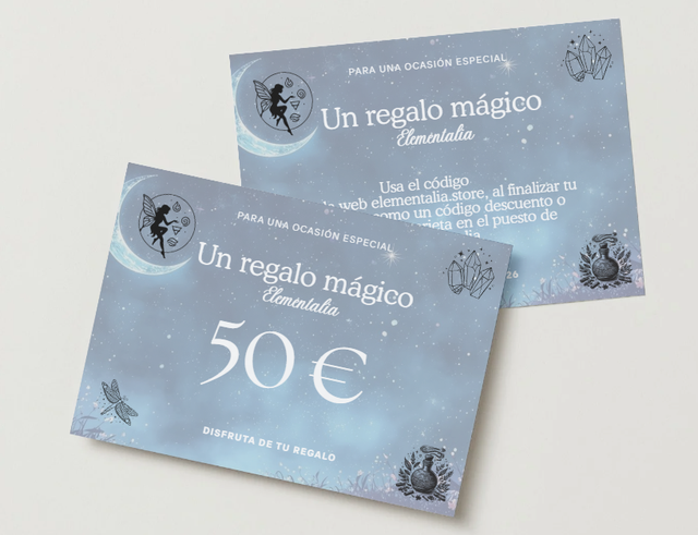 Tarjeta Regalo Elementalia – 50 € (Diseño Magia) 