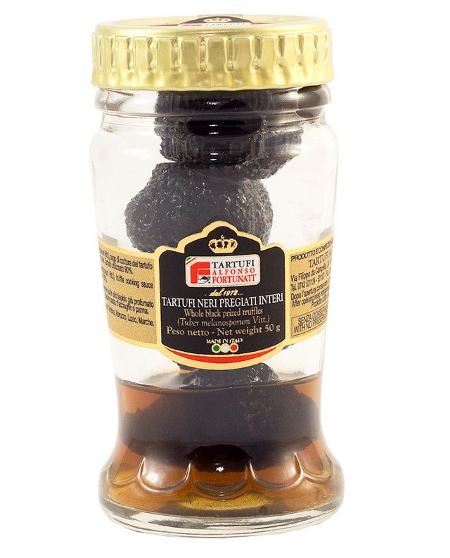 TARTUFO NERO PREGIATO INTERO (EXTRA) 50 G, IN VASETTO DI VETRO - TARTUFI ALFONSO FORTUNATI