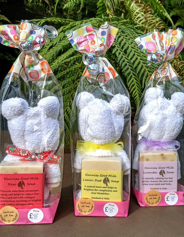 Flannel Bear and Soap 