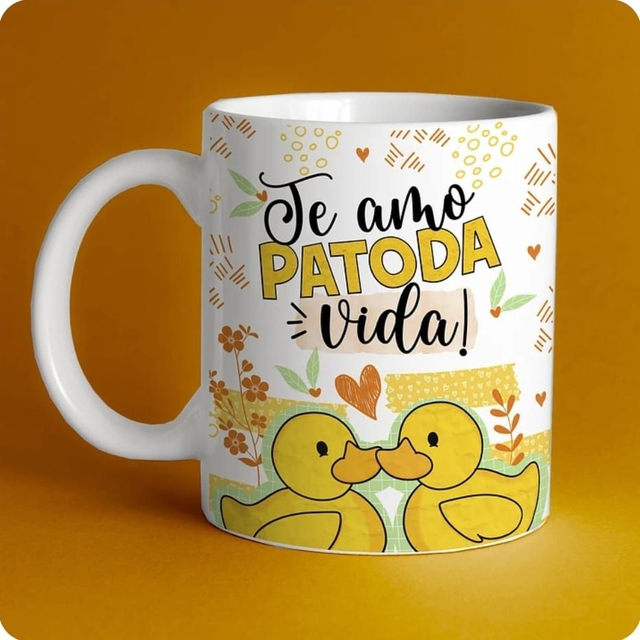 Caneca dia dos namorados - Te amo patoda vida