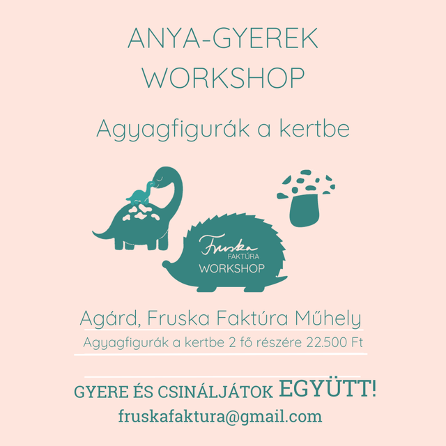 Workshop  - Anya - Gyerek Workshop Agyagfigurák a kertben