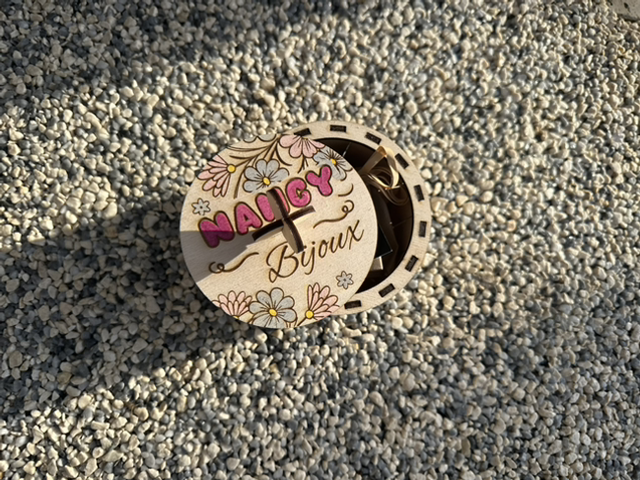 Boîte à bijoux rondes