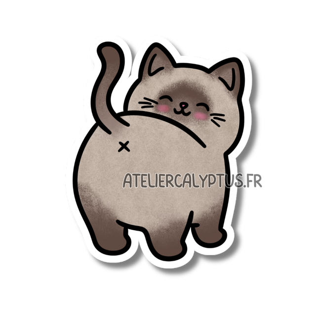 Sticker Chat siamois