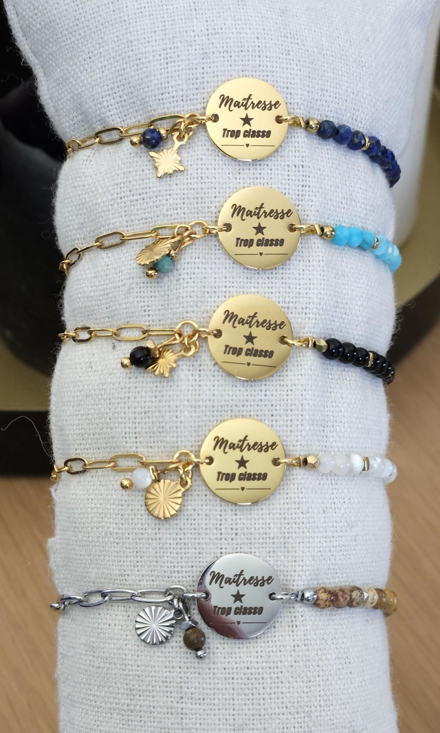Bracelet &quot;maîtresse trop classe &quot;