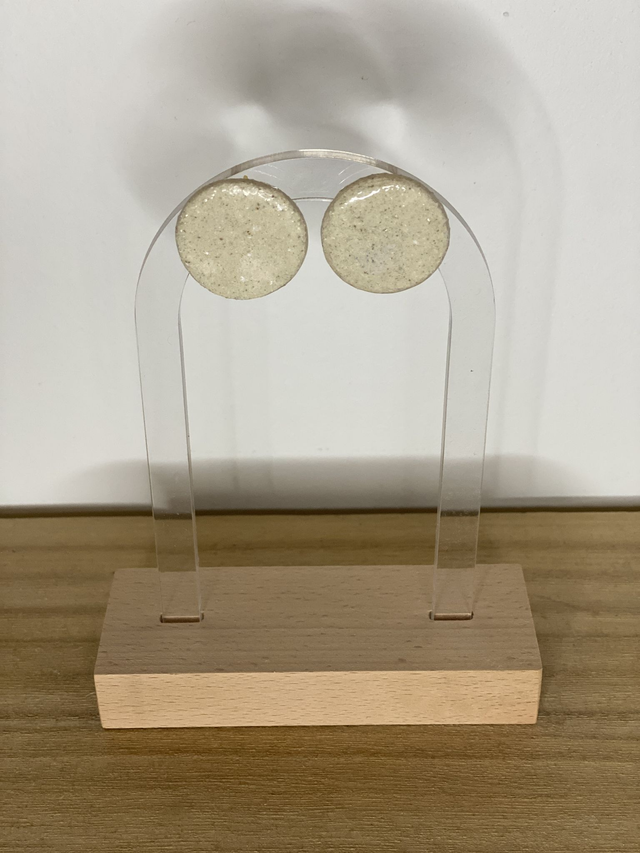 Boucles d&#039;oreilles Luna coloris sable