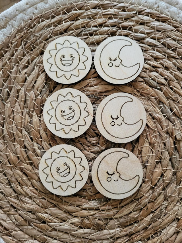 6 jetons pour insert jour / nuit 
