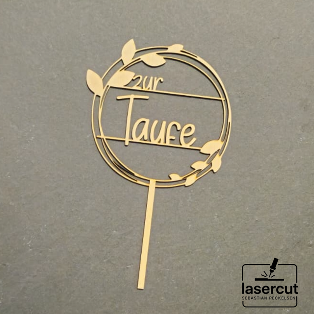 Blumen / Torten / Kuchen Stecker "Taufe"