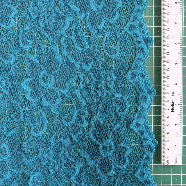 Teal Floral Lace