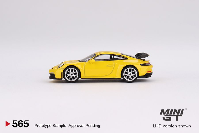 MGT00565 Mini GT 1/64 Porsche 911 (992) GT3 Racing Yellow (LHD)