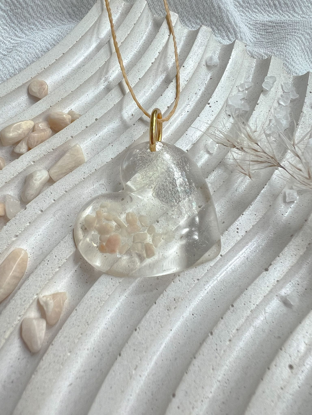 Colar Coração Bolhinhas pra Limpar Emoções Escondidas