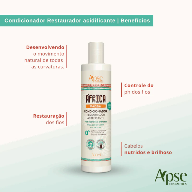 Condicionador restaurador África baobá Apse 300ml