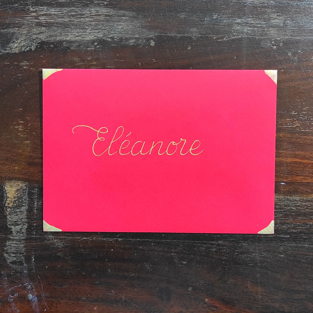 Carte Origami Etoile Calligraphie Meilleurs Vœux | Fait Main