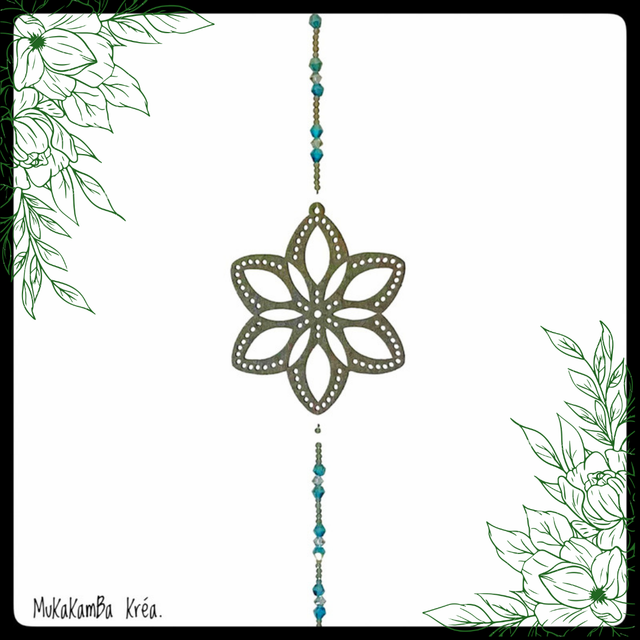 Attrape-soleil fleur en bois