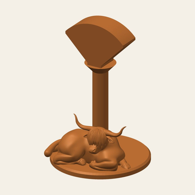 Highland Coo Headset Stand