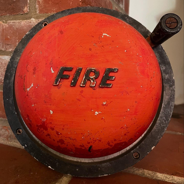 1960’s Vintage Hand Turn Fire Bell Midlands Perry Barr Metal Co. Ltd