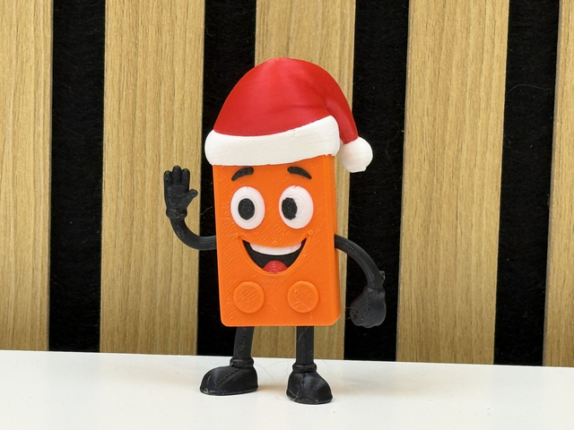 Offizielles 3D-Maskottchen von Ralfs Spielzeugkiste mit abnehmbaren Weihnachtshut – ca. 6 cm Sammlerstück