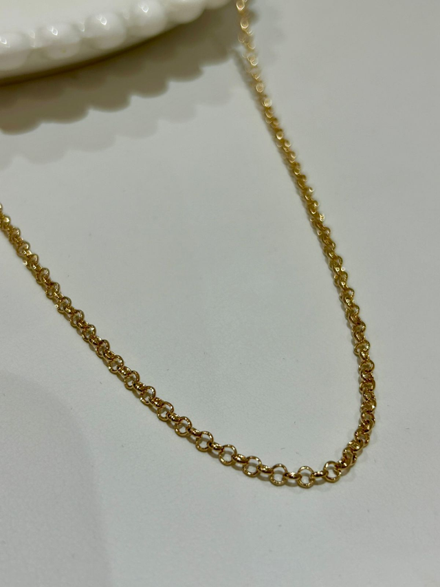 CHOCKER 35CM ELO PORTUGUÊS 2MM BANHADO EM OURO 18K