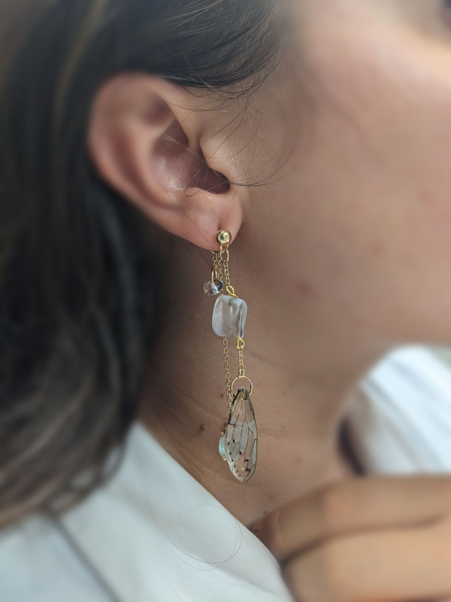 Exclusif ! - La "Fado Cigala" d'Or. Fluorite & Crystal de Roche