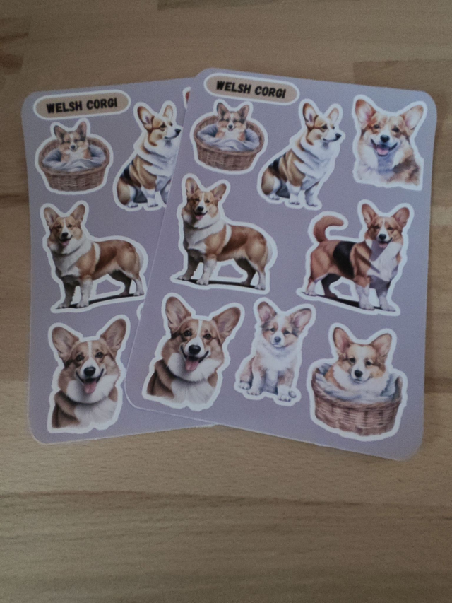 Planche stickers Welch Corgi