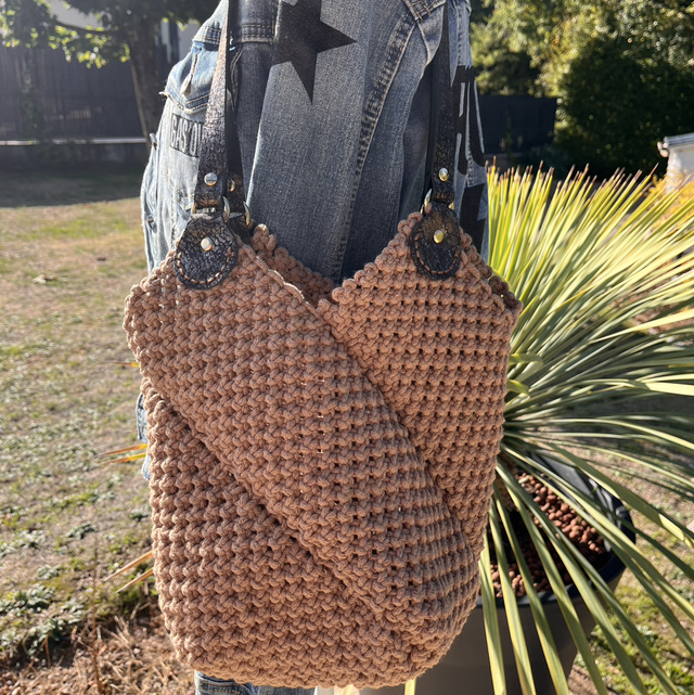 Sac Camel macrame 