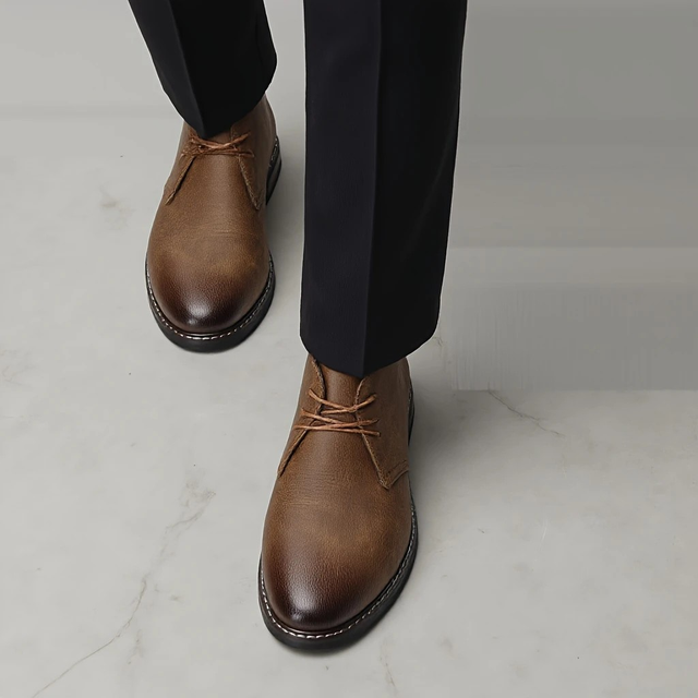 Men's Vintage Solid Colour Ankle Boots