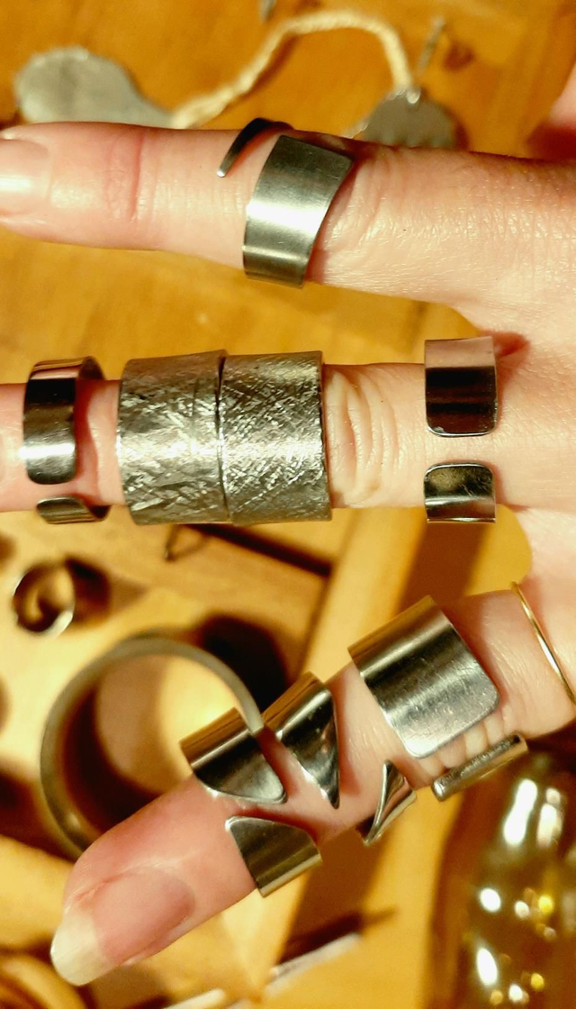 Bague simple en acier inoxydable, sur mesure