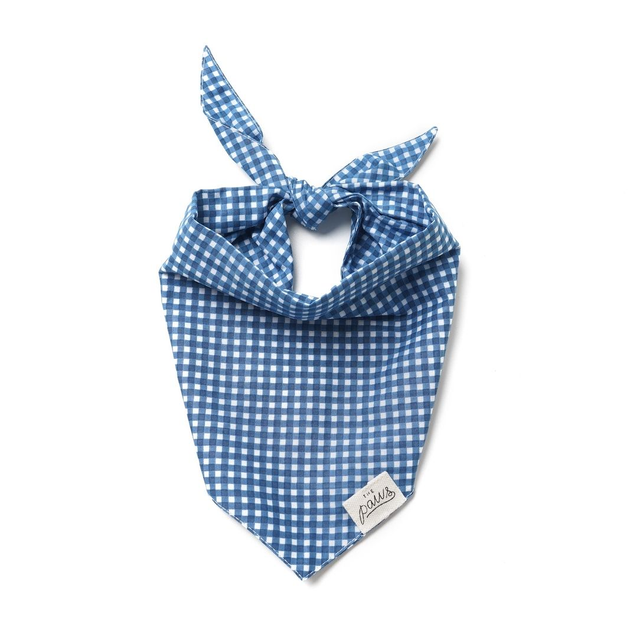 The Paws - Blue Gingham Dog Bandana