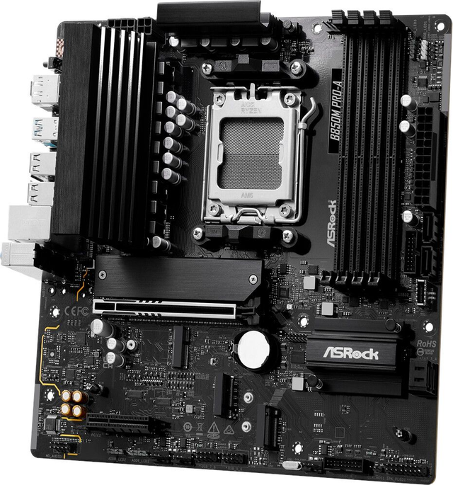 02.2.0130 – Scheda Madre ASRock B850M Pro‑A – Micro‑ATX professionale nera con WiFi 7 per Ryzen 7000/8000/9000