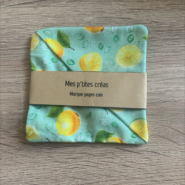 Marque pages coin en tissu