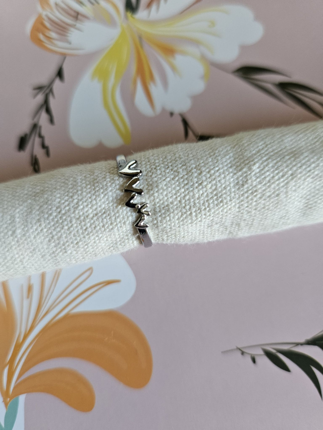 BAGUE ARGENTE REGLABLE ACIER INOXYDABLE MODELE 7