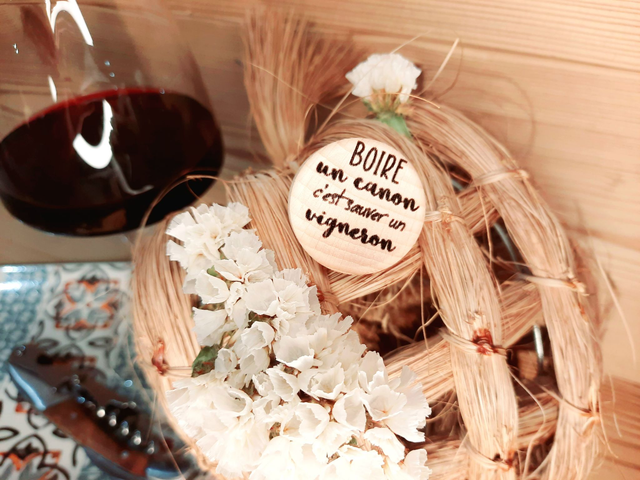 Bouchon en Bois et Liège - &quot; Boire un Canon &quot;