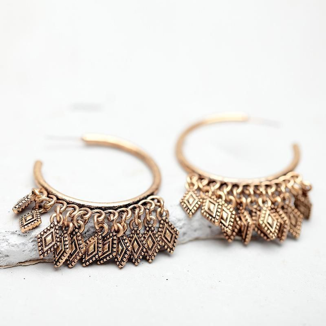 Parallelogram Hoop Earrings