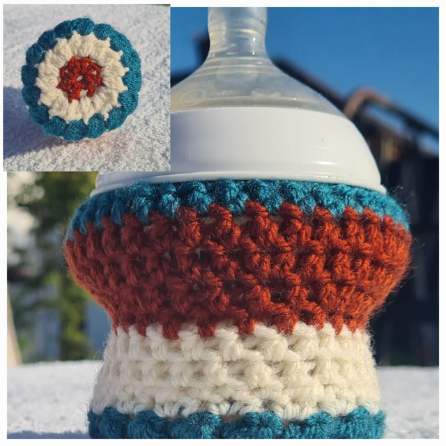 Crochet 5oz baby bottle cover warmer tommee tippee nuby